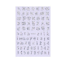 Load image into Gallery viewer, New Super Thin Self-Adhesive  Letter 3d Nail Decal Stickers Manicure Nail Art Decoration Accessories Holographic Old English Character Nail Self-Adhesive Sticker English Font Design Manicure Design Water Sliders Decorations Accessories
