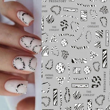 Load image into Gallery viewer, New Super Thin Self-Adhesive  Letter 3d Nail Decal Stickers Manicure Nail Art Decoration Accessories Holographic Old English Character Nail Self-Adhesive Sticker English Font Design Manicure Design Water Sliders Decorations Accessories
