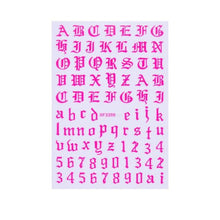 Load image into Gallery viewer, New Super Thin Self-Adhesive  Letter 3d Nail Decal Stickers Manicure Nail Art Decoration Accessories Holographic Old English Character Nail Self-Adhesive Sticker English Font Design Manicure Design Water Sliders Decorations Accessories
