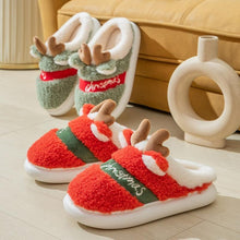 Load image into Gallery viewer, New Thick Sole Christmas Deer Slippers Women Men Indoor Warm Slipper Soft Plush Home Floor Winter Platform Shoes Boys And Girls House Slippers Kids Animal Indoor Slipper Fuzzy Toddler Home Shoes
