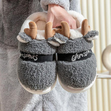 Load image into Gallery viewer, New Thick Sole Christmas Deer Slippers Women Men Indoor Warm Slipper Soft Plush Home Floor Winter Platform Shoes Boys And Girls House Slippers Kids Animal Indoor Slipper Fuzzy Toddler Home Shoes
