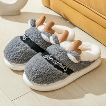 Load image into Gallery viewer, New Thick Sole Christmas Deer Slippers Women Men Indoor Warm Slipper Soft Plush Home Floor Winter Platform Shoes Boys And Girls House Slippers Kids Animal Indoor Slipper Fuzzy Toddler Home Shoes
