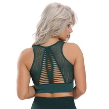 Load image into Gallery viewer, New Trendy Women's T-shirts Workout Sports Bra Yoga Vest Backless Solid Quick Dry Running Gym Sport bra Yoga Shirts
