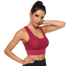 Load image into Gallery viewer, New Trendy Women's T-shirts Workout Sports Bra Yoga Vest Backless Solid Quick Dry Running Gym Sport bra Yoga Shirts
