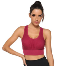 Load image into Gallery viewer, New Trendy Women's T-shirts Workout Sports Bra Yoga Vest Backless Solid Quick Dry Running Gym Sport bra Yoga Shirts
