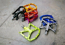 Load image into Gallery viewer, New Ultralight Bicycle Pedals Part Anti-Slip Aluminum Body Road Flat Foot Cycling Sealed 3 Bearing Mountain Bike Pedal Mountain Bike Pedals, Ultra Strong  Machined Bicycle Flat Alloy Pedals Non-Slip
