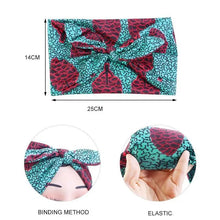 Load image into Gallery viewer, New Vintage African Print Stretch Bandana Head Wrap Long Scarf satin Floral Women Party Turban Headwear Cap Hair Accessories
