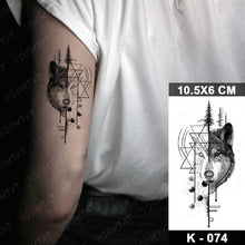 Load image into Gallery viewer, New Waterproof Temporary Tattoo Sticker Deer Animal Flash Tatoo Black Line Body Art Small Decorative Design For Womens Boys

