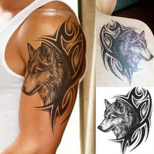Load image into Gallery viewer, New Waterproof Temporary Wolf Sticker Tattoo Mens Modern Tattoo Realistic Design
