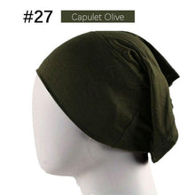 Load image into Gallery viewer, New Winter Autumn Soft Solid Color Inner Hijab  Cap Lightweight Muslim Turban Elegant Hijab Caps Hat Islam Under Scarf  Undercap Bonnet Color Soft Jersey Stretch Hijab's Tube Cap Hat Hijab Bonnet Muslim Women Scarf Turbans Head For Women
