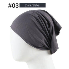 Load image into Gallery viewer, New Winter Autumn Soft Solid Color Inner Hijab  Cap Lightweight Muslim Turban Elegant Hijab Caps Hat Islam Under Scarf  Undercap Bonnet Color Soft Jersey Stretch Hijab's Tube Cap Hat Hijab Bonnet Muslim Women Scarf Turbans Head For Women

