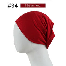 Load image into Gallery viewer, New Winter Autumn Soft Solid Color Inner Hijab  Cap Lightweight Muslim Turban Elegant Hijab Caps Hat Islam Under Scarf  Undercap Bonnet Color Soft Jersey Stretch Hijab's Tube Cap Hat Hijab Bonnet Muslim Women Scarf Turbans Head For Women
