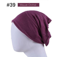 Load image into Gallery viewer, New Winter Autumn Soft Solid Color Inner Hijab  Cap Lightweight Muslim Turban Elegant Hijab Caps Hat Islam Under Scarf  Undercap Bonnet Color Soft Jersey Stretch Hijab's Tube Cap Hat Hijab Bonnet Muslim Women Scarf Turbans Head For Women
