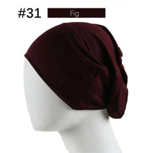 Load image into Gallery viewer, New Winter Autumn Soft Solid Color Inner Hijab  Cap Lightweight Muslim Turban Elegant Hijab Caps Hat Islam Under Scarf  Undercap Bonnet Color Soft Jersey Stretch Hijab's Tube Cap Hat Hijab Bonnet Muslim Women Scarf Turbans Head For Women
