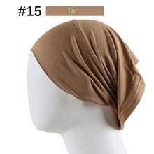 Load image into Gallery viewer, New Winter Autumn Soft Solid Color Inner Hijab  Cap Lightweight Muslim Turban Elegant Hijab Caps Hat Islam Under Scarf  Undercap Bonnet Color Soft Jersey Stretch Hijab's Tube Cap Hat Hijab Bonnet Muslim Women Scarf Turbans Head For Women

