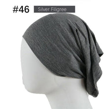 Load image into Gallery viewer, New Winter Autumn Soft Solid Color Inner Hijab  Cap Lightweight Muslim Turban Elegant Hijab Caps Hat Islam Under Scarf  Undercap Bonnet Color Soft Jersey Stretch Hijab's Tube Cap Hat Hijab Bonnet Muslim Women Scarf Turbans Head For Women
