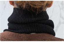 Load image into Gallery viewer, New Winter Autumn Solid Color Soft Cashmere Knit Ring Scarves Neck Warmer Elastic Neck Gaiter Head Wrap Headwear Comfort Collar Female Winter One Loop Scarf For Women
