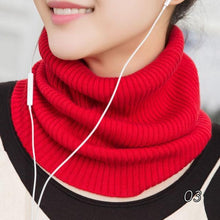 Load image into Gallery viewer, New Winter Autumn Solid Color Soft Cashmere Knit Ring Scarves Neck Warmer Elastic Neck Gaiter Head Wrap Headwear Comfort Collar Female Winter One Loop Scarf For Women
