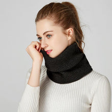 Load image into Gallery viewer, New Winter Autumn Solid Color Soft Cashmere Knit Ring Scarves Neck Warmer Elastic Neck Gaiter Head Wrap Headwear Comfort Collar Female Winter One Loop Scarf For Women
