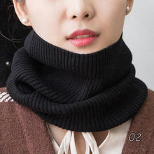 Load image into Gallery viewer, New Winter Autumn Solid Color Soft Cashmere Knit Ring Scarves Neck Warmer Elastic Neck Gaiter Head Wrap Headwear Comfort Collar Female Winter One Loop Scarf For Women
