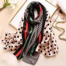 Load image into Gallery viewer, New Women Autumn Winter Fashion Silk Scarf Shawl Beach Headband Female Casual Wear Beach Friendly Spring Silk Scarf Flower Print Silk Scarves Shawls and Wraps Long Size Beach Stoles
