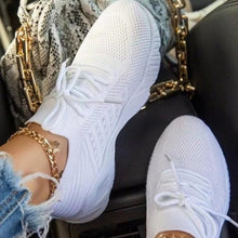 Load image into Gallery viewer, New Women Casual Shoes Sport Sneakers Lace Up Running Woman Red Platform Sneaker Vulcanized Mesh Trainers Running Lightweight Mesh Sneaker Fashion Athletic Walking Shoes For Workout

