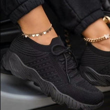 Load image into Gallery viewer, New Women Casual Shoes Sport Sneakers Lace Up Running Woman Red Platform Sneaker Vulcanized Mesh Trainers Running Lightweight Mesh Sneaker Fashion Athletic Walking Shoes For Workout
