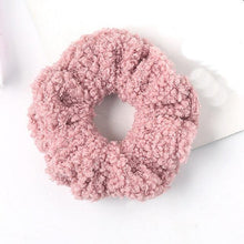Load image into Gallery viewer, New Women Cute Teddy Velvet Scrunchies Elastic Hair Band Faux Fur Hair Rope Girl's Hair Tie Accessories Ponytail Holder Accessories for Women And Girls
