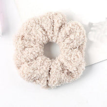 Load image into Gallery viewer, New Women Cute Teddy Velvet Scrunchies Elastic Hair Band Faux Fur Hair Rope Girl's Hair Tie Accessories Ponytail Holder Accessories for Women And Girls
