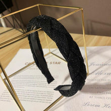 Load image into Gallery viewer, New Women Hairband Cross Knot Braid Twist Headband Adult Autumn Winter Shiny Color Headwear Wide Side Turban Gorgeous Hair Accessories For Women
