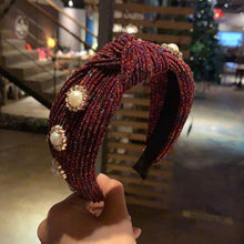 Load image into Gallery viewer, New Women Hairband Cross Knot Braid Twist Headband Adult Autumn Winter Shiny Color Headwear Wide Side Turban Gorgeous Hair Accessories For Women
