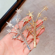 Load image into Gallery viewer, New Women Luxury Elegant Shining Full Stars Silver Gold Hair Clips Sweet Hair Ornament Headband Hairpin Fashion Hair Accessories For Women
