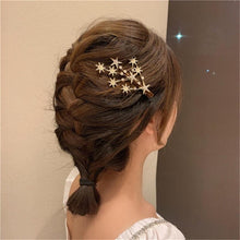 Load image into Gallery viewer, New Women Luxury Elegant Shining Full Stars Silver Gold Hair Clips Sweet Hair Ornament Headband Hairpin Fashion Hair Accessories For Women
