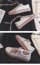 Load image into Gallery viewer, New Women Sneaker Fashion Breathble Vulcanized Shoes Platform Lace Up Casual White Tenis Sneakers Women Play Fashion Sneaker Low Top Elastic Canvas Flat Sneakers
