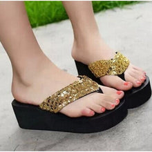 Load image into Gallery viewer, New Women Solid Slides Sandals Thickness Sequin Shoes Slippers Beach Shoes House Non-Slip Slippers Thick Sequin Sandals For Indoor Outdoor Breathable Shoes
