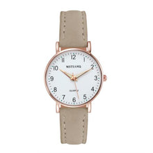 Load image into Gallery viewer, New Women Watch Fashion Casual Leather Belt Watches Simple Small Dial Quartz Dress Wristwatch Quartz Analog Wrist Watches For Women With Second Hand Luminous Hands Women Leather Watch
