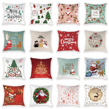 Load image into Gallery viewer, New Year Christmas Decorations Pillows Cover Christmas Décor for Home Christmas Tree Snowflake Snowman Reindeer Home Decor Throw Pillow Case Cushion Cover Santa Merry Christmas Gift Xmas 45x45cm
