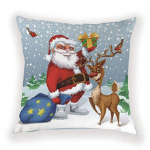 Load image into Gallery viewer, New Year Christmas Decorations Pillows Cover Christmas Décor for Home Christmas Tree Snowflake Snowman Reindeer Home Decor Throw Pillow Case Cushion Cover Santa Merry Christmas Gift Xmas 45x45cm
