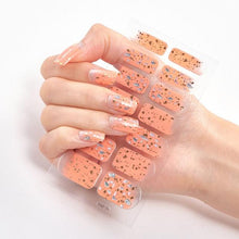 Load image into Gallery viewer, New Year Patterned Nail Decor Nail Polish Nail Art Stickers Full Beauty Sticker for Nails Nail Accessorie Christmas Nail Sticker 3D Nail Art Stickers Decal Slider Template Diy Nail Tool Decorations Nail Art Design Self Adhesive Luxury Designer Nail Sticke
