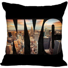 Load image into Gallery viewer, New York Pillow Cover Square Cushion Cover Christmas Zippered Pillow Case for Sofa Bed Home Decor 40*40cm,45*45cm(One Side)
