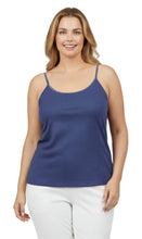 Load image into Gallery viewer, Women's Essential Adjustable Strap Camisole in Soft Cotton Blend Fabric with a built in Shelf Bra
