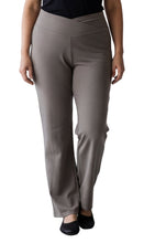 Load image into Gallery viewer, Women's Pull-on Cotton Stretch Bootcut Flare Leggings with a Crossover waistband
