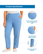 Load image into Gallery viewer, Women's Knit Pull on Pants - Cotton Blend with Flat Front waistband

