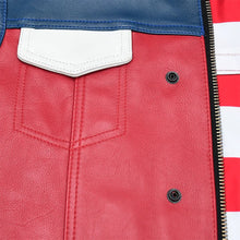 Load image into Gallery viewer, Patriot Rebel Men's Motorcycle Leather Vest
