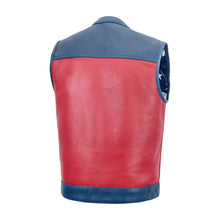 Load image into Gallery viewer, Patriot Rebel Men's Motorcycle Leather Vest

