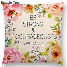 Load image into Gallery viewer, Newest Floral Quotes Decorative Pillow Covers Fresh Flowers Garland Inspirational Words Decorative Cotton Linen Throw Pillow Cushion Covers And Gifts For Women Daughter Mum Best Friend Birthday Home Decorations
