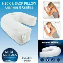 Load image into Gallery viewer, Newest U-Shaped Pillow Plus Side Sleeper Pillow U-Shaped Pillow Waist Support Pillows Hold Neck Spine Protection Sleep Buddy Pillow for Sleeping Full Body Pillow Sleeper Pillow and Body Pillow Pregnancy Pillow with Contoured Support for Neck Back Hip
