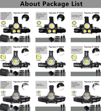 Load image into Gallery viewer, Newest  Waterproof XHP199 16-Core Super Bright Powerful Lantern Headlamp XHP110 LED USB  Flashlight XHP50 Headlight Rechargeable 18650 Zoom Torch Light
