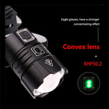 Load image into Gallery viewer, Newest  Waterproof XHP199 16-Core Super Bright Powerful Lantern Headlamp XHP110 LED USB  Flashlight XHP50 Headlight Rechargeable 18650 Zoom Torch Light

