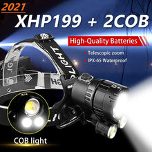 Load image into Gallery viewer, Newest  Waterproof XHP199 16-Core Super Bright Powerful Lantern Headlamp XHP110 LED USB  Flashlight XHP50 Headlight Rechargeable 18650 Zoom Torch Light
